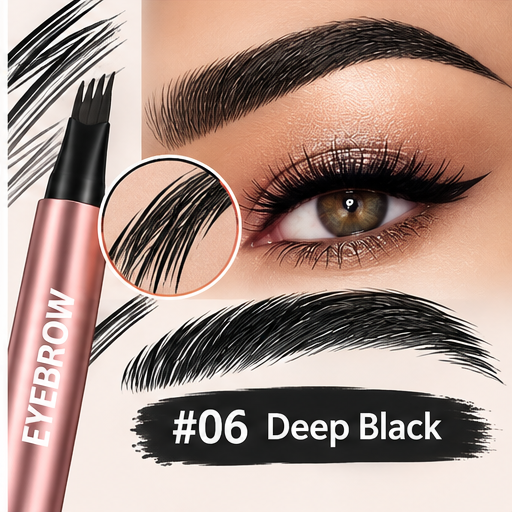 4-Tip Waterproof Eyebrow Pen | Natural Hair-Like Strokes