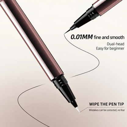 🔥 2-In-1 Waterproof Eyeliner Pen With Correction Tip