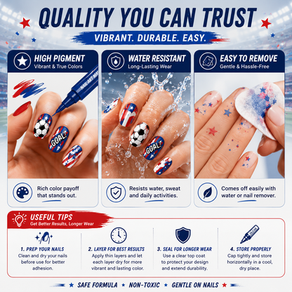12 vibrant fan-edition nail art pens. Fast-drying — no UV lamp needed