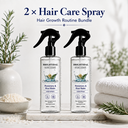 Rosemary & Rice Water Hair Care Spray – Lightweight Leave-In Mist for Soft, Smooth & Shiny-Looking Hair