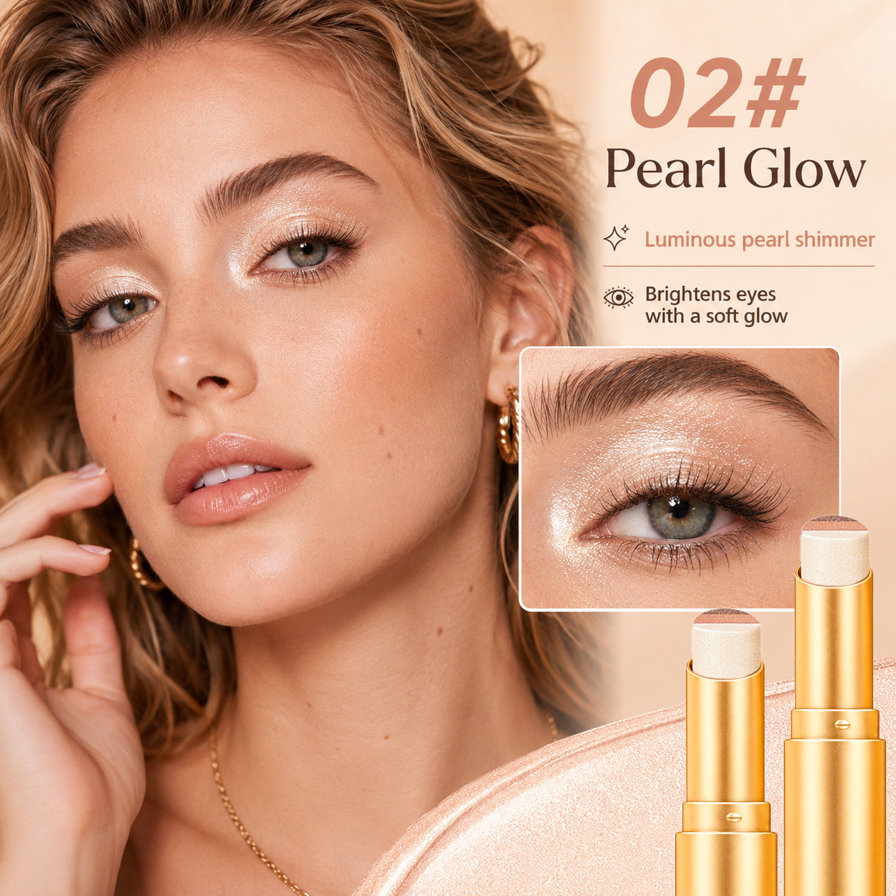 brightidal® 3-in-1 Cream Eyeshadow Stick – One Swipe for Effortless Eye Makeup